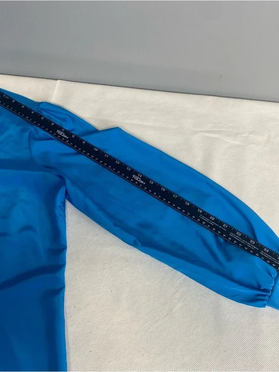 Vtg Jessica West Blouse Tuxedo Ruffle Button Down Blue Blouse Sz 16 Fairycore - Picture 11 of 16